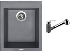 88053_granitovy-drez-sinks-cube-410-titanium-drezova-baterie-sinks-legenda-s-tit