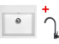 Sinks SOLO 560 Milk + ARCO černá matná Sinks SOLO 560 Milk + ARCO černá matná