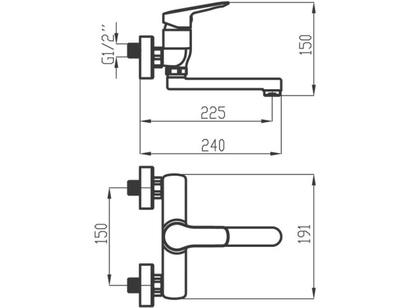 Umyvadlová dřezová baterie 150 mm Metalia 54 54076.0