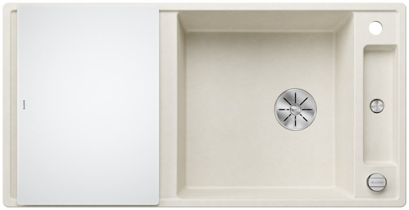 Granitový dřez Blanco AXIA III XL 6 S Bílá soft, se skleněnou krájecí deskou