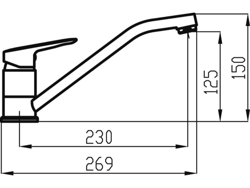 Dřezová baterie Novaservis Metalia 54 ECO, chrom