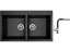Set Sinks AMANDA 860 DUO Metalblack + baterie Sinks ENIGMA S Metalblack