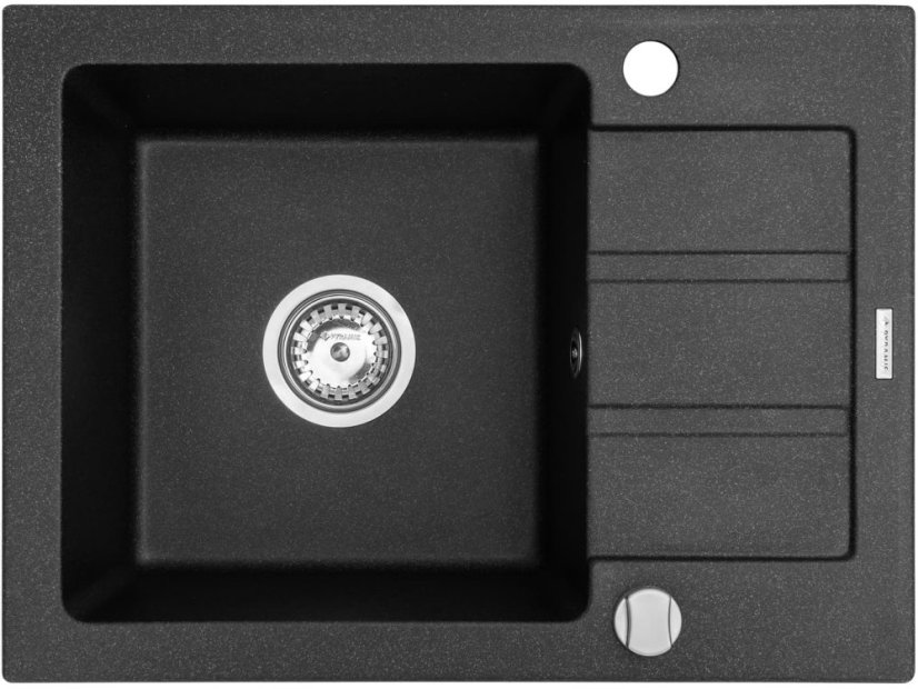 Granitový dřez Pyramis Next 62 x 44 1B 1D Černá