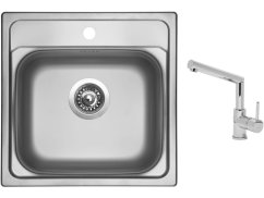 Set Sinks MANAUS 480 V matný + baterie Sinks MIX 350 P chrom Set Sinks MANAUS 480 V matný + baterie Sinks MIX 350 P chrom