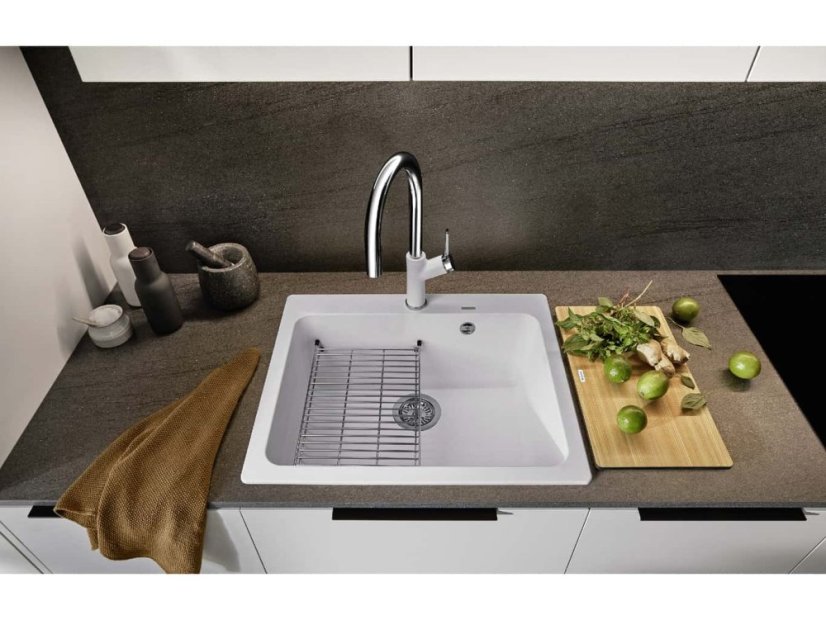 Granitový drez Blanco NAYA 5 InFino biela