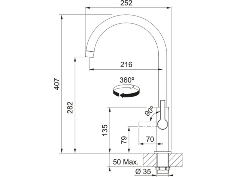 Dřezová baterie Franke FS 2838.901 MARIS SLIM Matná černá