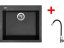 Set Sinks Cube 560 Granblack + Elasta nerez/čierná