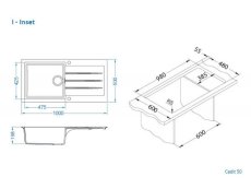 Granitový drez Alveus Cadit 50 béžový 55
