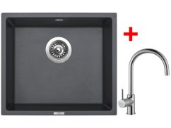 Set Sinks Frame 457 Titanium + Vitalia