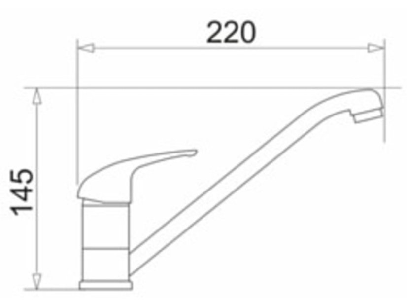 Kuchyňská baterie Pyramis Asalia nákres
