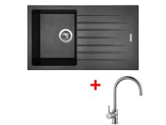 Set Sinks Perfecto 860 Metalblack + Vitalia