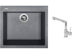 Set Sinks CUBE 560 Titanium + baterie Sinks MIX 350 P chrom Set Sinks CUBE 560 Titanium + baterie Sinks MIX 350 P chrom