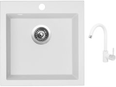 Set Sinks VIVA 455 Milk + baterie Sinks MIX 35 Milk Set Sinks VIVA 455 Milk + baterie Sinks MIX 35 Milk