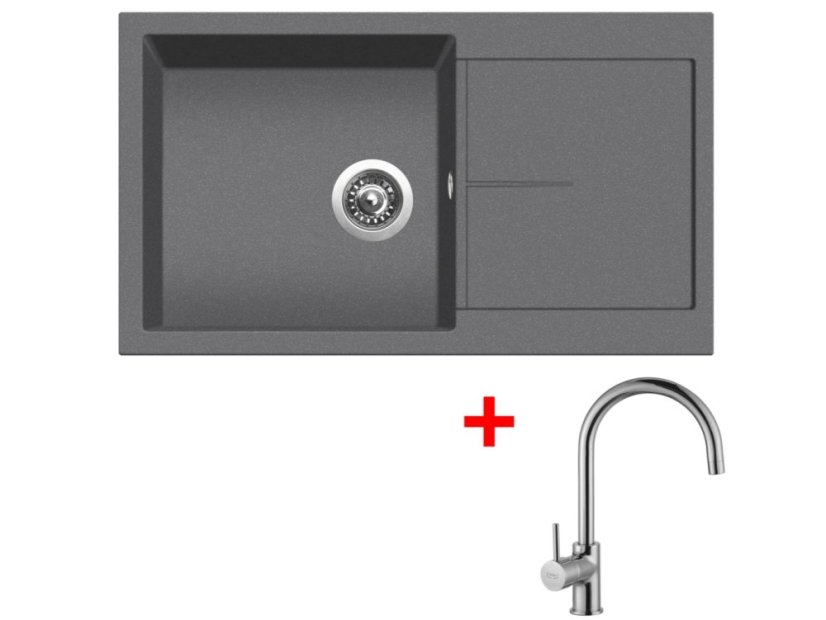 Set Sinks Infinity 860 Titanium + Vitalia