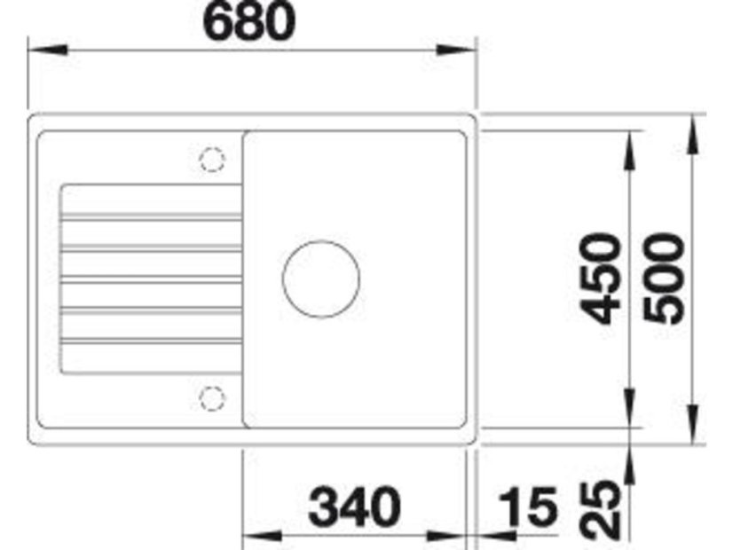 Granitový dřez Blanco ZIA 45 S Compact černá s excentrem