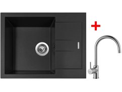 Set Sinks Amanda 650 Pureblack+Vitalia