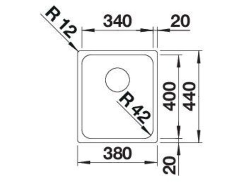 Nerezový dřez Blanco Solis 340 IF InFino nerez kartáčovaný