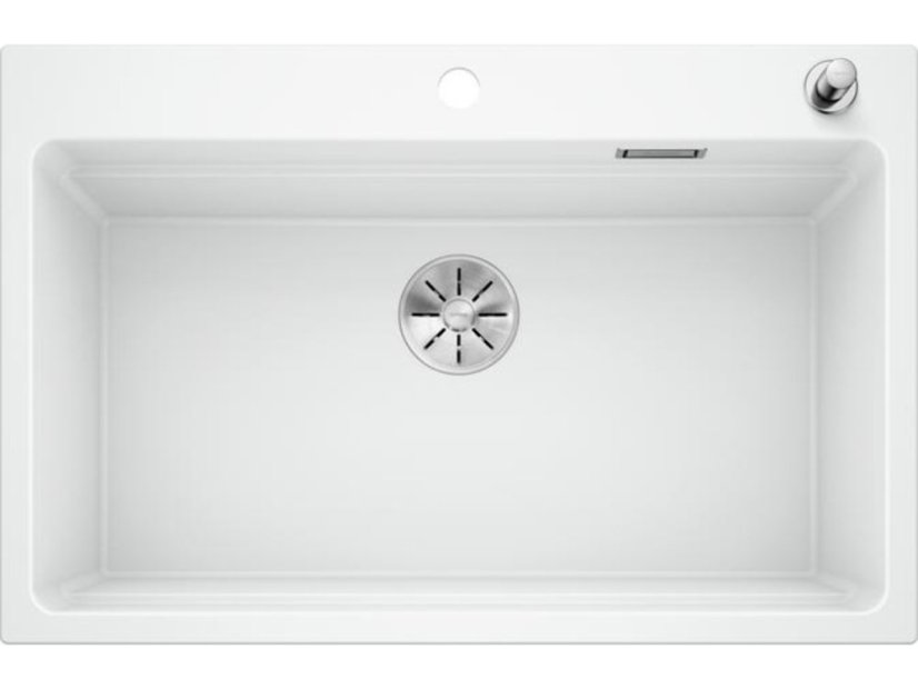 Granitový drez Blanco Etagon 8 Biela, s excentrom