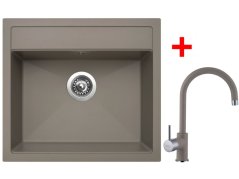 Set Sinks Solo 560 Truffle + Vitalia GR Set Sinks Solo 560 Truffle + Vitalia GR