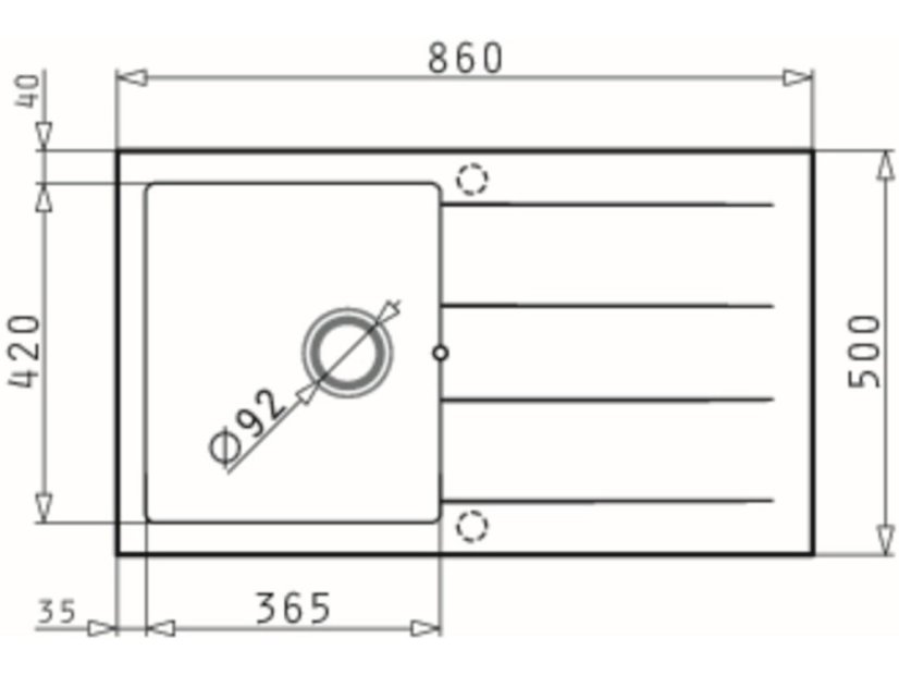 Granitový drez Pyramis Athlos 86 x 50 1B 1D Carbon