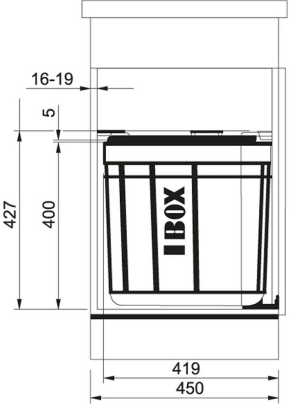 Odpadkový kôš Franke Solo 45