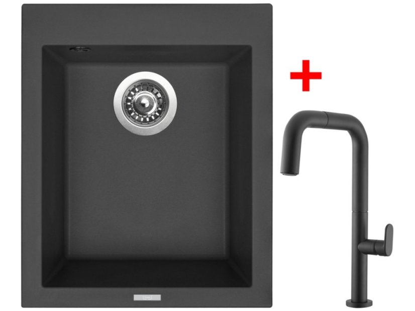 Set Sinks Cube 410 Nanoblack + EVA P Nanoblack