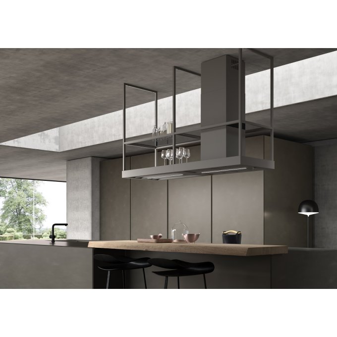 Ostrůvková digestoř Faber T-SHELF TITANIUM MATT A180