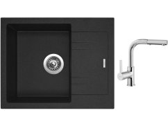 Set Sinks LINEA 600 N Granblack + baterie Sinks ENIGMA S chrom Set Sinks LINEA 600 N Granblack + baterie Sinks ENIGMA S chrom