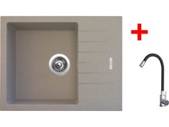 Sinks PERFECTO 650 Avena + ELASTA nerez/černá