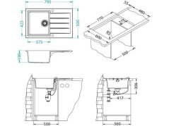 Granitový dřez Alveus CADIT 20 QC béžový A50