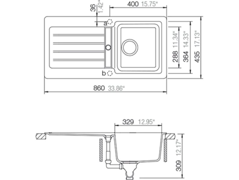 Granitový drez Schock Typos D-100S-A Onyx