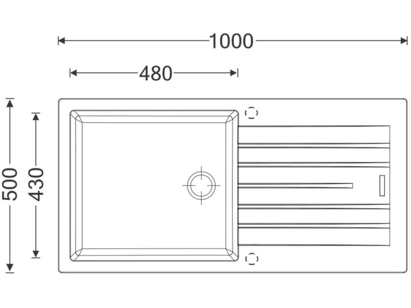 Set Sinks Perfecto 1000 Titanium + Elasta nerez/černá