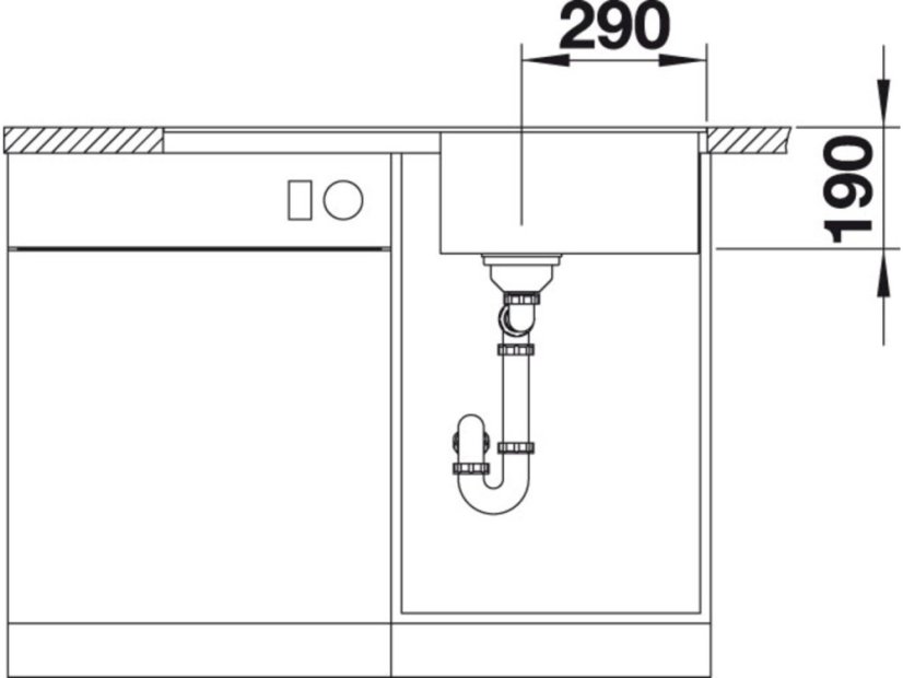 Granitový drez Blanco METRA 5 S F sivá skala s excentrom
