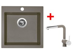 Set Sinks Viva 455 Truffle + Mix 3 P GR