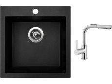 87213_granitovy-drez-sinks-viva-455-granblack-drezova-baterie-sinks-enigma-s-chr