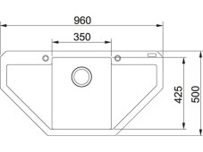 Granitový dřez Franke MRG 612 E Kašmír nákres