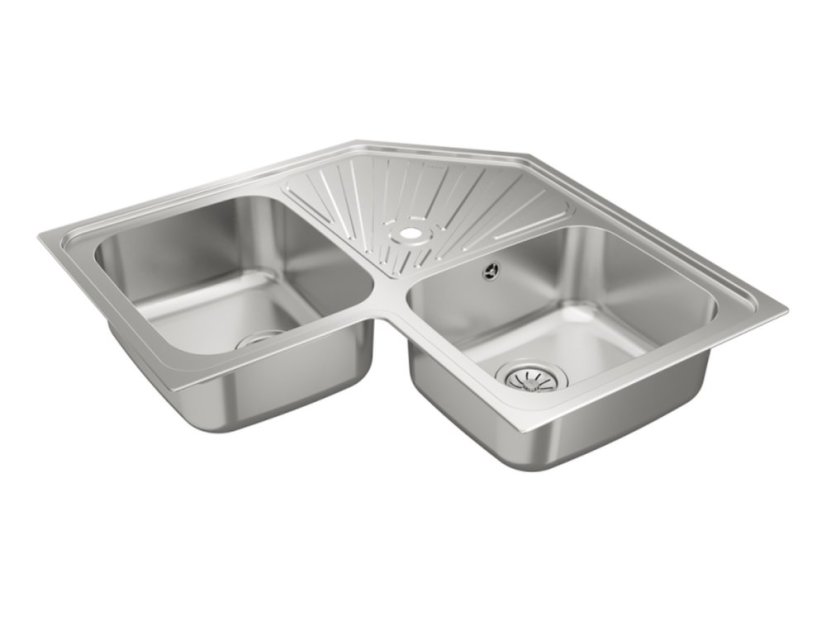 Nerezový rohový dřez Teka Angular 2B X