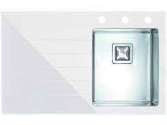 Sklenený drez Alveus CRYSTALIX 10 P Biela