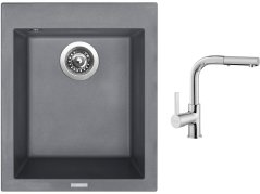 Set Sinks CUBE 410 Titanium + baterie Sinks ENIGMA S chrom Set Sinks CUBE 410 Titanium + baterie Sinks ENIGMA S chrom