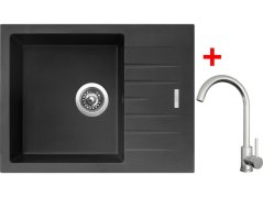 Sinks PERFECTO 650 Pureblack + ARCO celonerezová