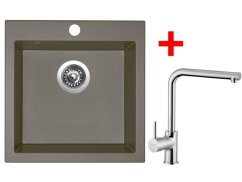 Set Sinks Viva 455 Truffle + Elka