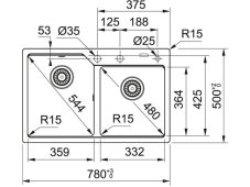 Granitový dřez Franke UBG 620-78 Šedý kámen