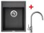 Set Sinks Classic 400 Metalblack + Vitalia