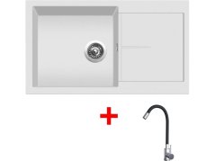 Set Sinks Infinity 860 Milk + Elasta nerez/čierná