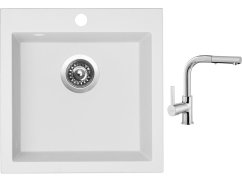 Set Sinks VIVA 455 Milk + baterie Sinks ENIGMA S chrom Set Sinks VIVA 455 Milk + baterie Sinks ENIGMA S chrom