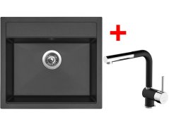 Set Sinks SOLO 560 Pureblack + Mix 3 P GR N6