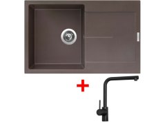 Sinks ULTIMA 790 Marone + Elka čierná matná