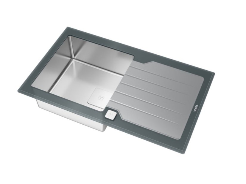 Kuchyňský dřez Teka Diamond RS15 1B 1D 86 Šedé sklo