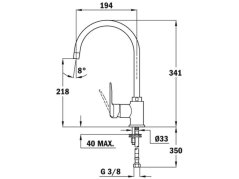 Kuchynská batéria Teka SP 995 TG CN Nero