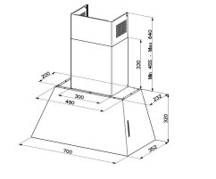 Komínová digestoř Faber CHLOE CG MATT A70